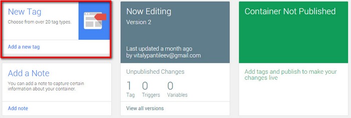 create tag in google tag manager